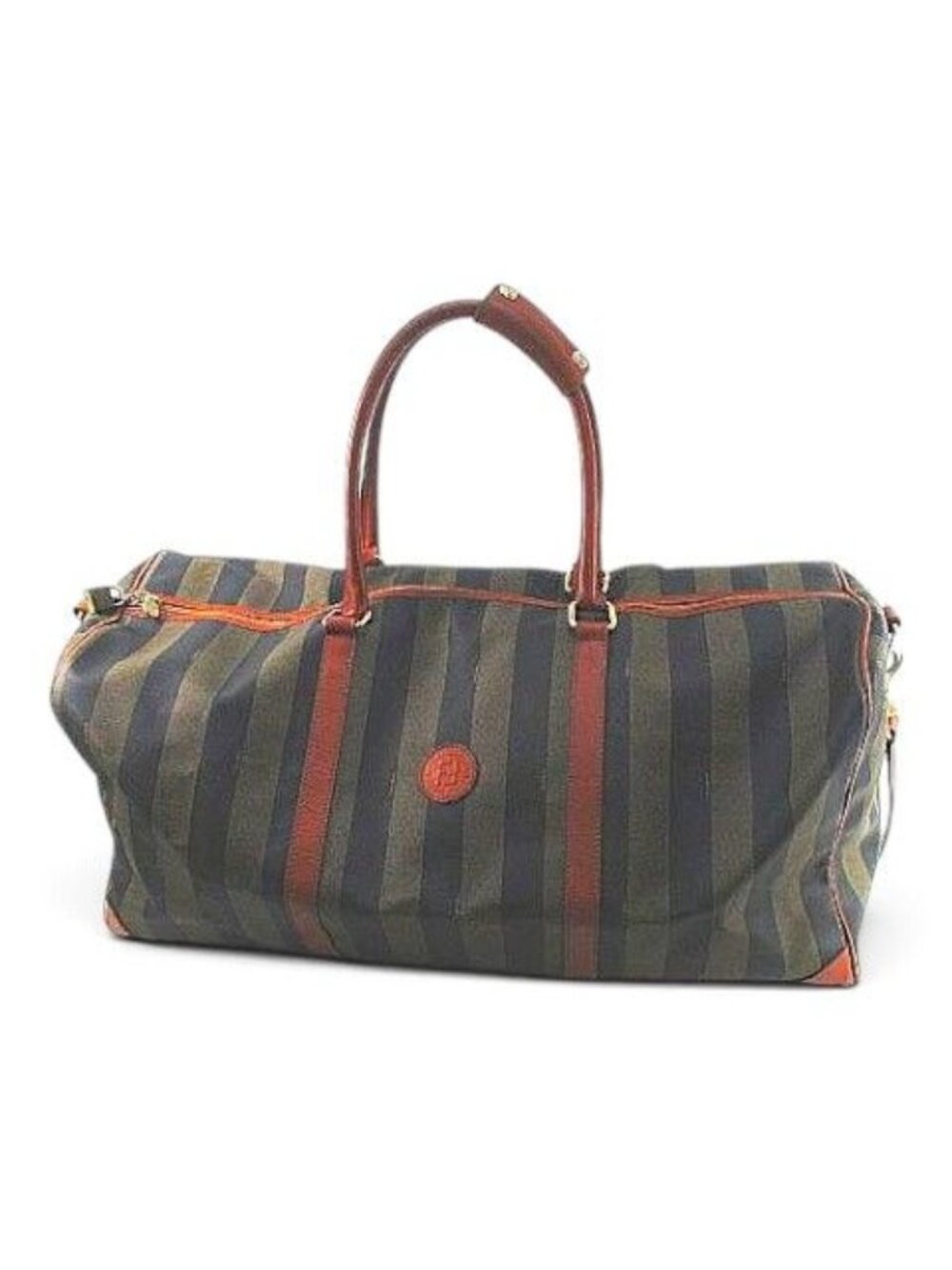 Fendi Boston Bag 2-Way Pecan Pattern Brown